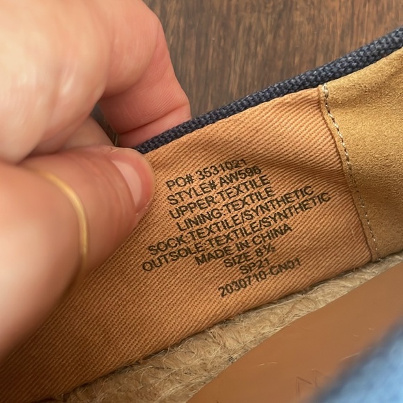 J Crew Color Block Navy Pink Espadrille Flat - Size 8.5 - Picture 10 of 10